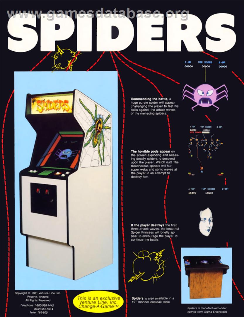 Spiders - Arcade - Artwork - Advert