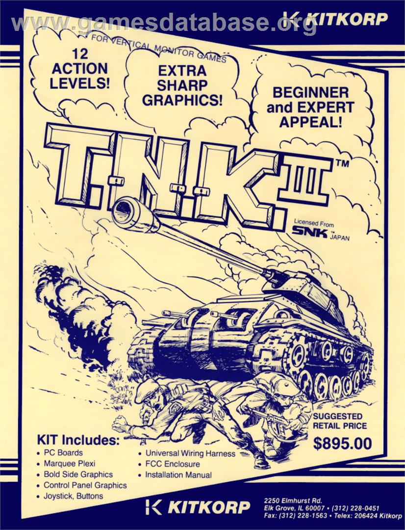 T.N.K III - Arcade - Artwork - Advert