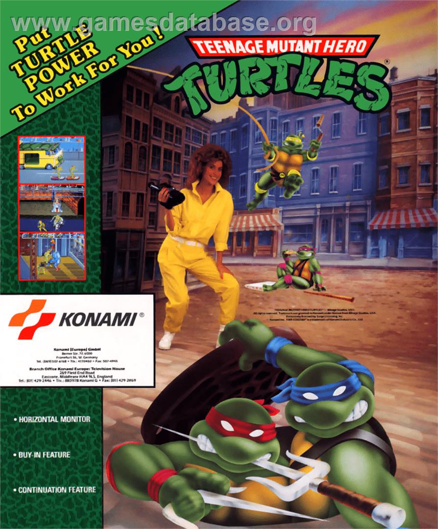 Teenage Mutant Hero Turtles - Arcade - Artwork - Advert