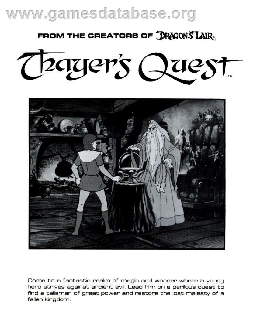 Thayer's Quest - Arcade - Artwork - Advert