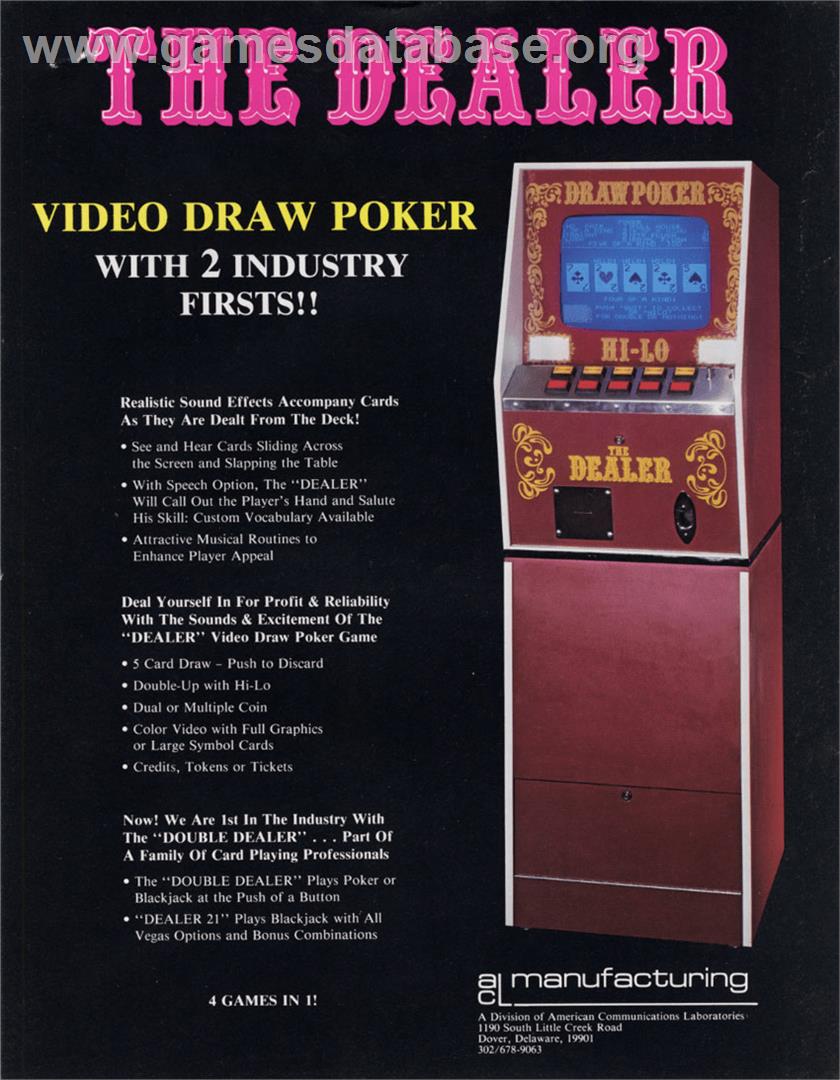 The Dealer - Arcade - Artwork - Advert