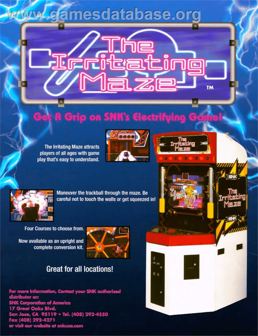 The Irritating Maze / Ultra Denryu Iraira Bou - Arcade - Artwork - Advert