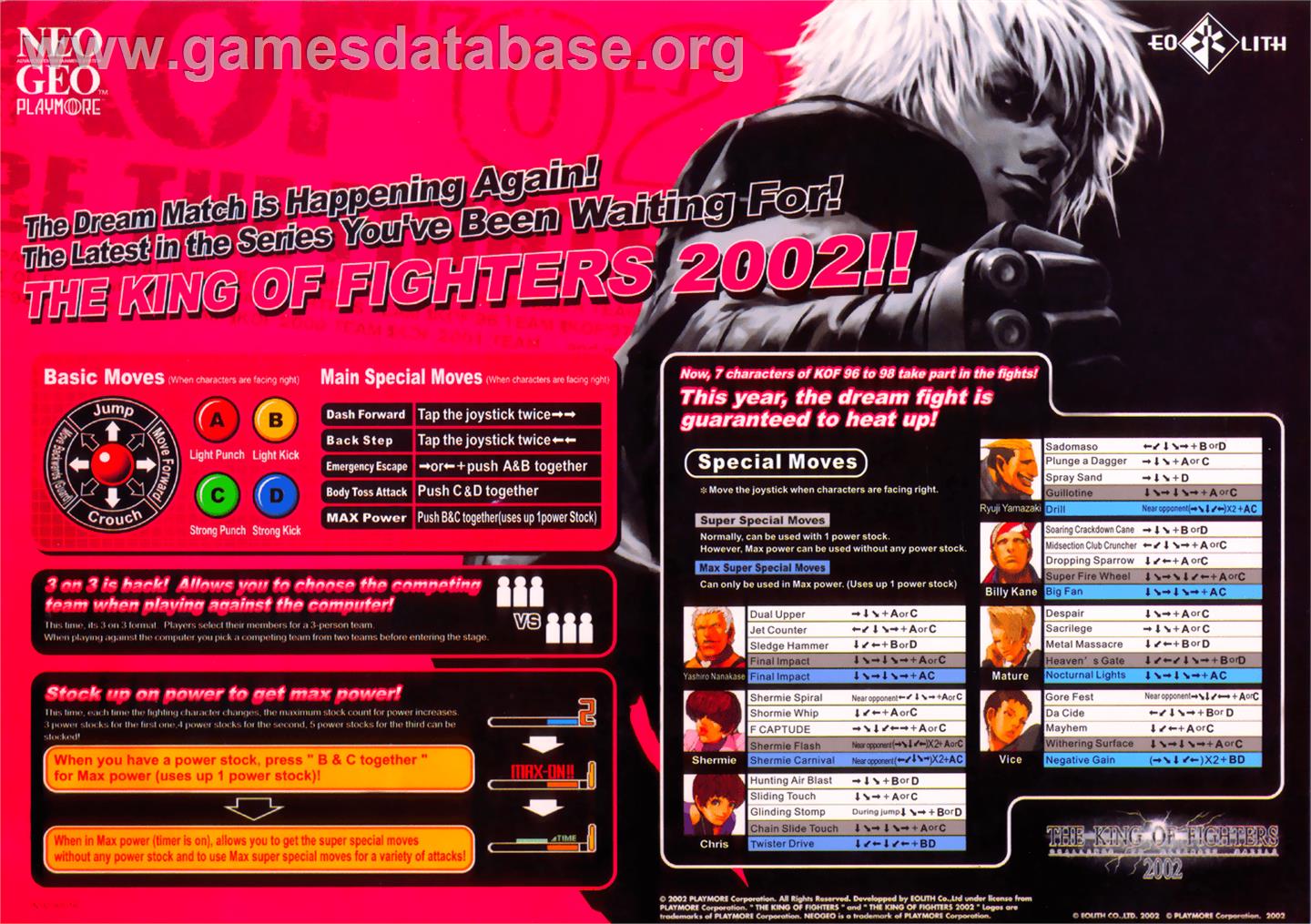 The King of Fighters 10th Anniversary - Arcade - Artwork - Advert