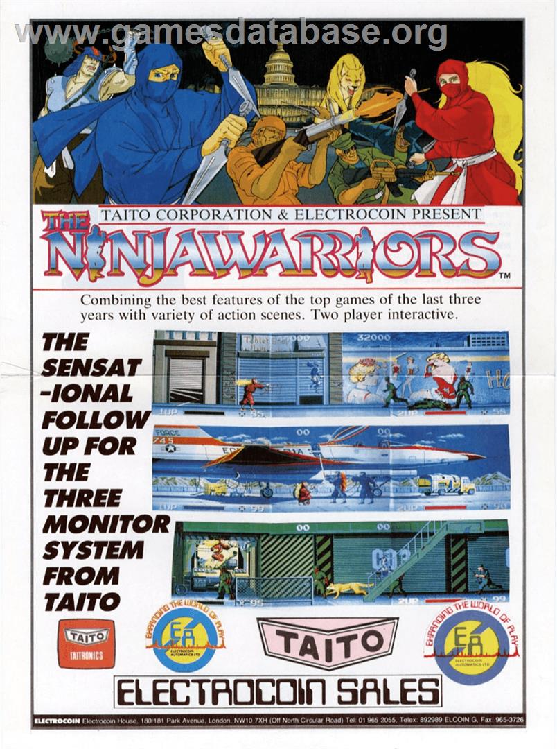 The Ninja Warriors - Arcade - Artwork - Advert