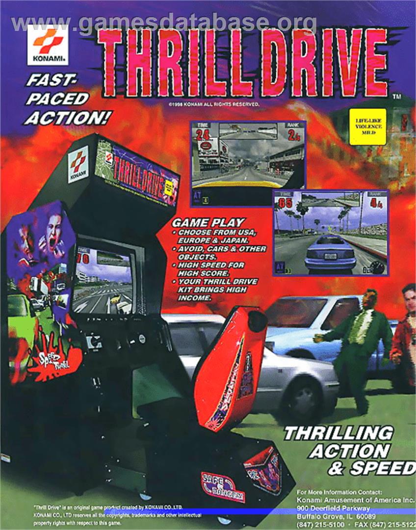 Thrill Drive - Arcade - Artwork - Advert