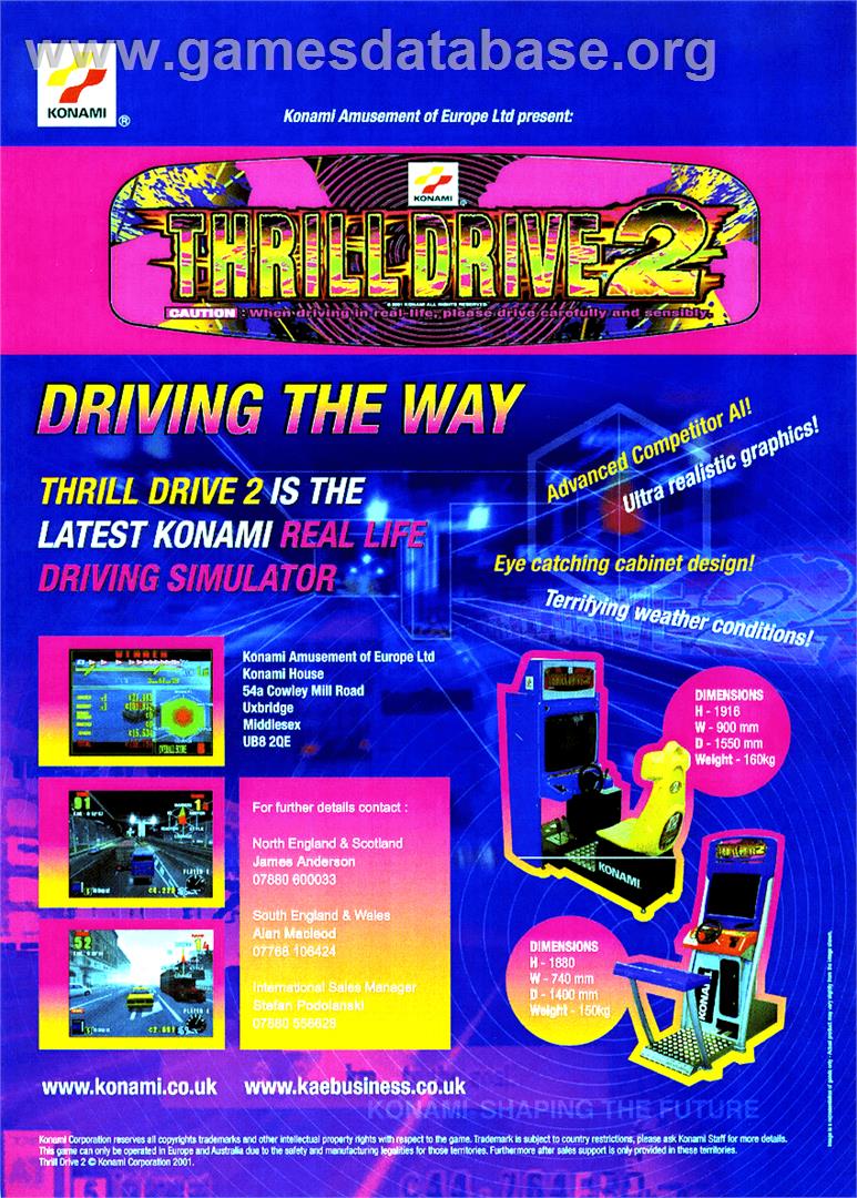 Thrill Drive 2 - Arcade - Artwork - Advert