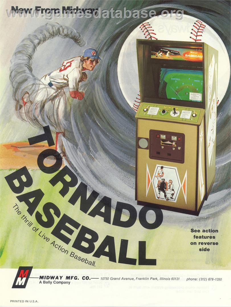 Tornado Baseball / Ball Park - Arcade - Artwork - Advert