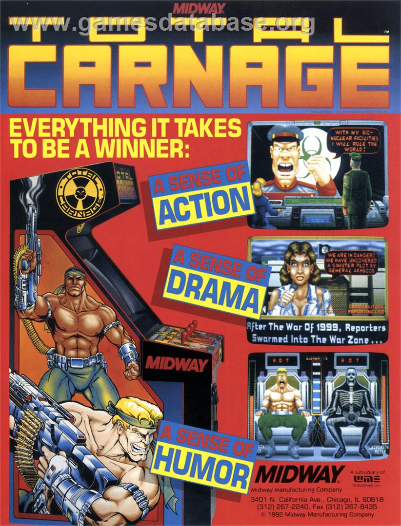 Total Carnage - Arcade - Artwork - Advert