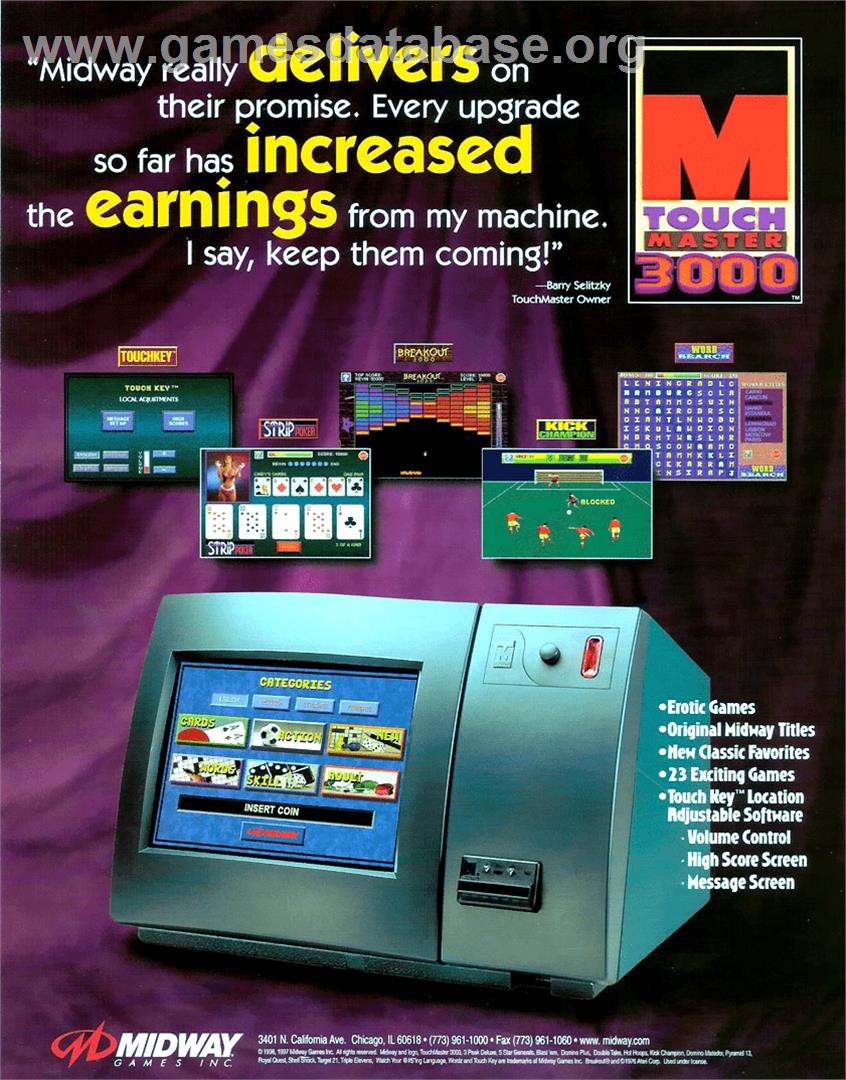 Touchmaster 3000 - Arcade - Artwork - Advert