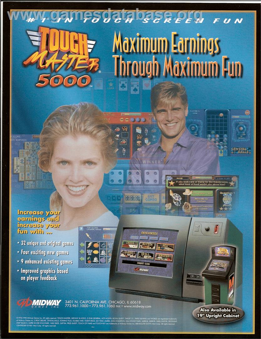 Touchmaster 5000 - Arcade - Artwork - Advert