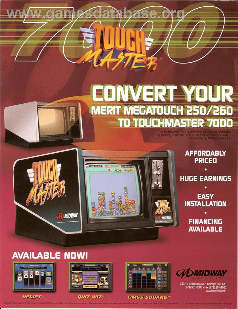 Touchmaster 7000 - Arcade - Artwork - Advert