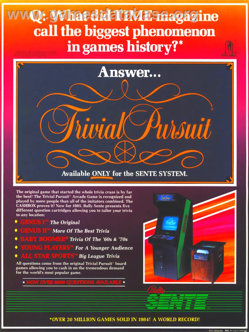 Trivial Pursuit - Arcade - Artwork - Advert
