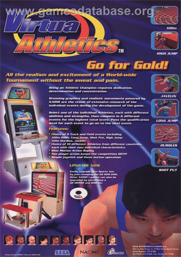Virtua Athletics / Virtua Athlete - Arcade - Artwork - Advert