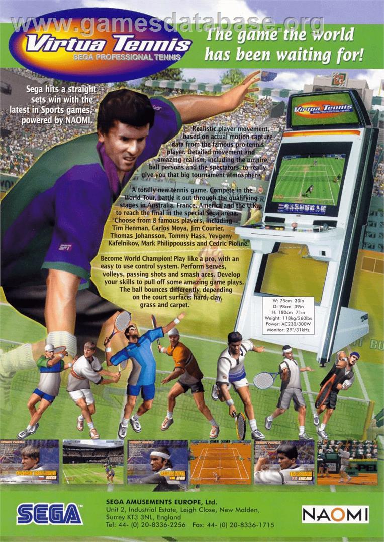 Virtua Tennis / Power Smash - Arcade - Artwork - Advert