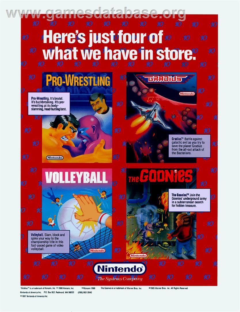 Volley Ball - Nintendo NES - Artwork - Advert