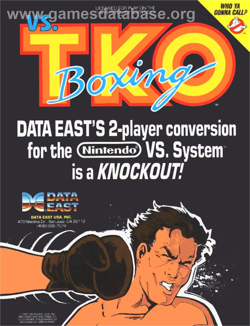 Vs. T.K.O. Boxing - Arcade - Artwork - Advert