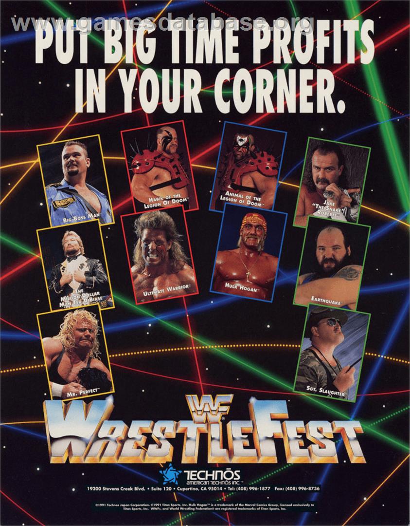 WWF WrestleFest - Arcade - Artwork - Advert