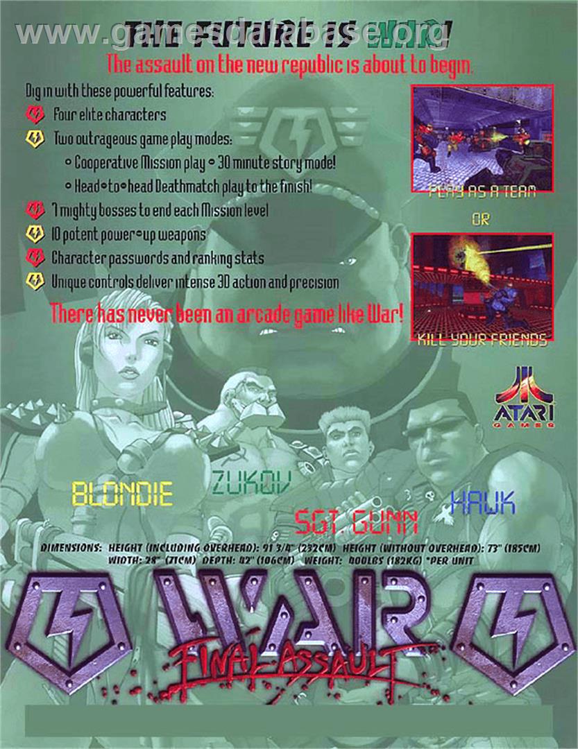 War: The Final Assault - Arcade - Artwork - Advert