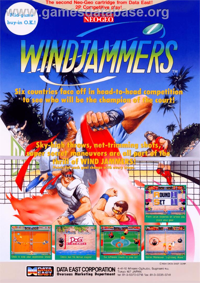 Windjammers / Flying Power Disc - Arcade - Artwork - Advert