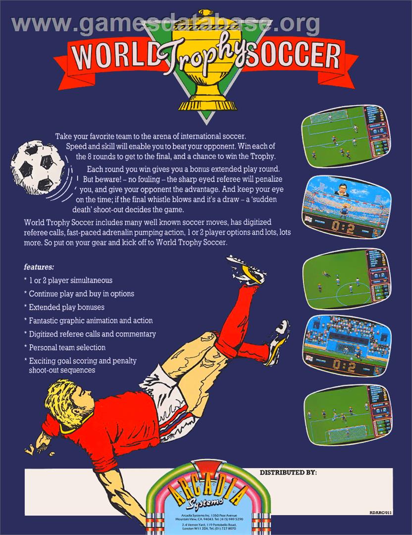 World Trophy Soccer - Arcade - Artwork - Advert