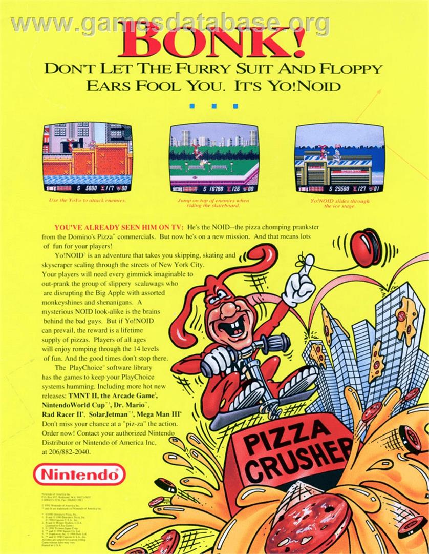 Yo! Noid - Nintendo Arcade Systems - Artwork - Advert