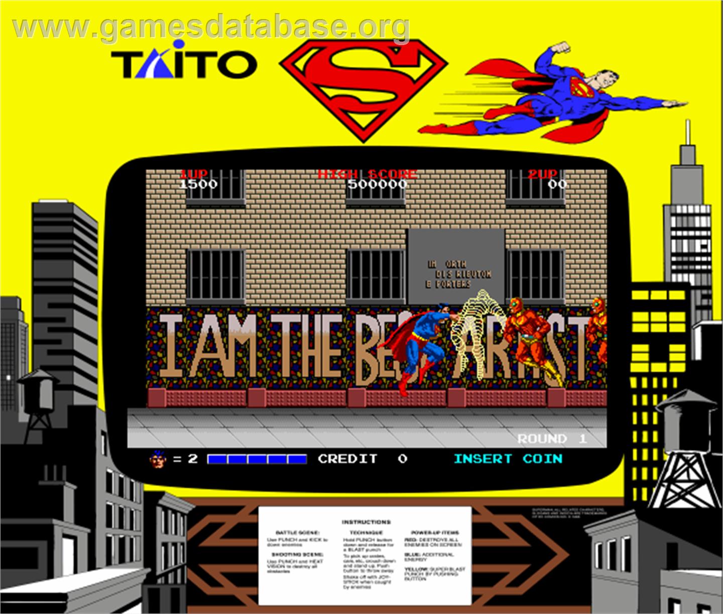 Superman - Arcade - Artwork - Artwork