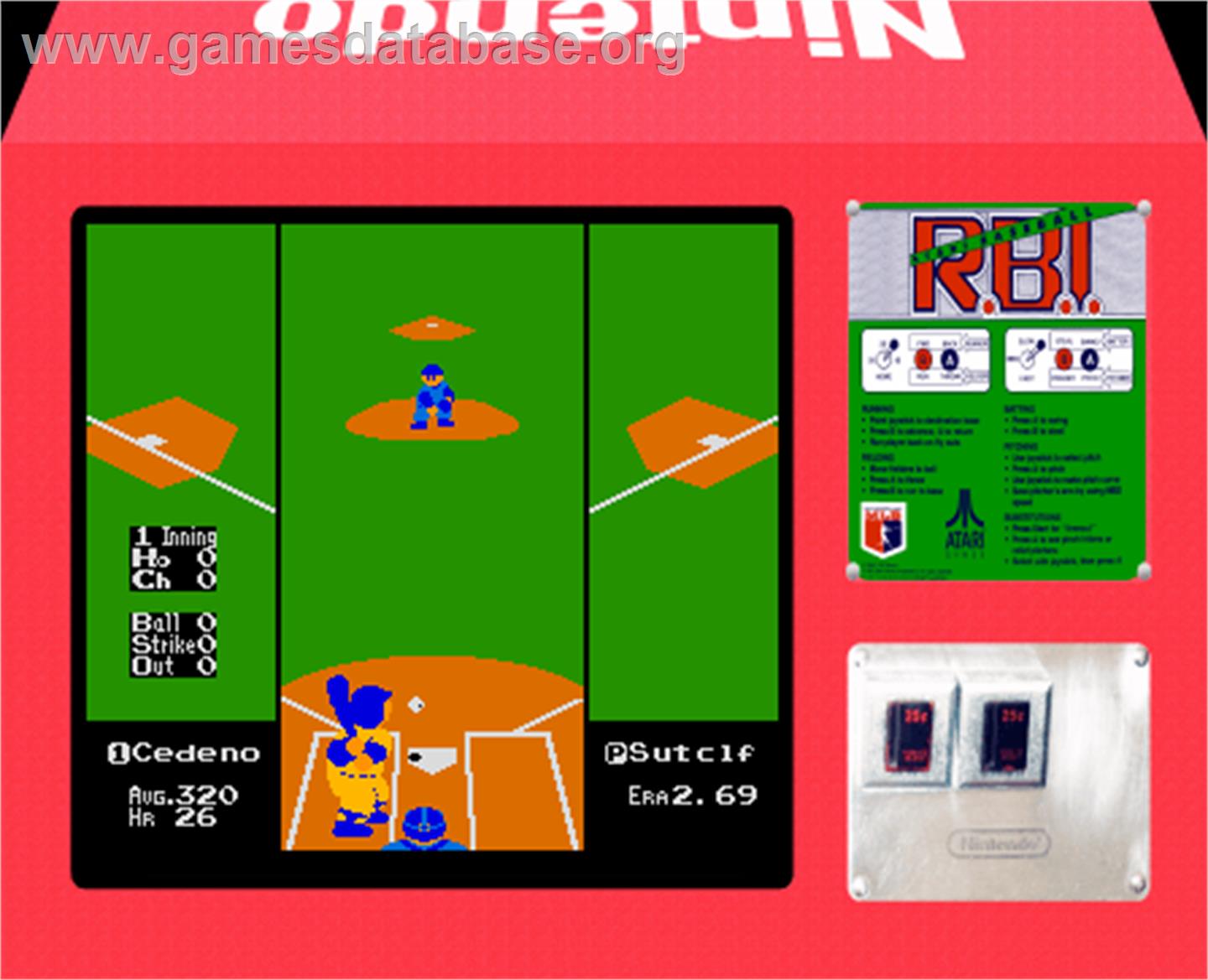 Vs. Atari R.B.I. Baseball - Arcade - Artwork - Artwork
