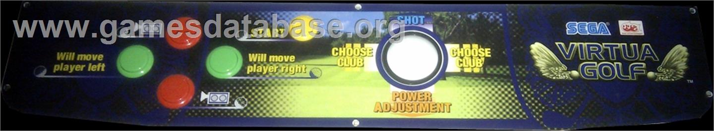 Dynamic Golf / Virtua Golf - Arcade - Artwork - Control Panel