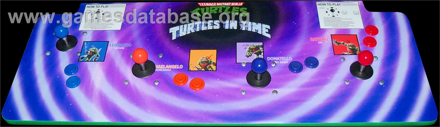 Teenage Mutant Hero Turtles - Turtles in Time - Arcade - Artwork - Control Panel