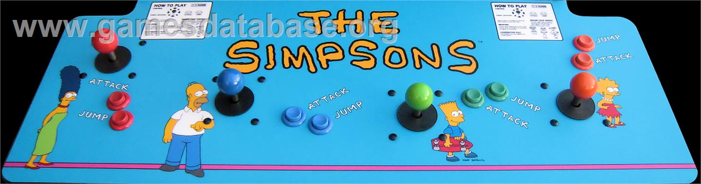 The Simpsons - Arcade - Artwork - Control Panel