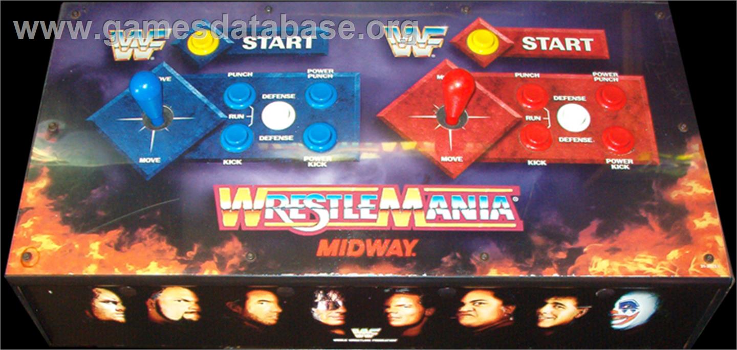 WWF: Wrestlemania - Arcade - Artwork - Control Panel