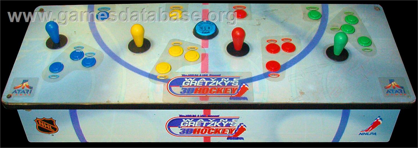 Wayne Gretzky's 3D Hockey - Arcade - Artwork - Control Panel