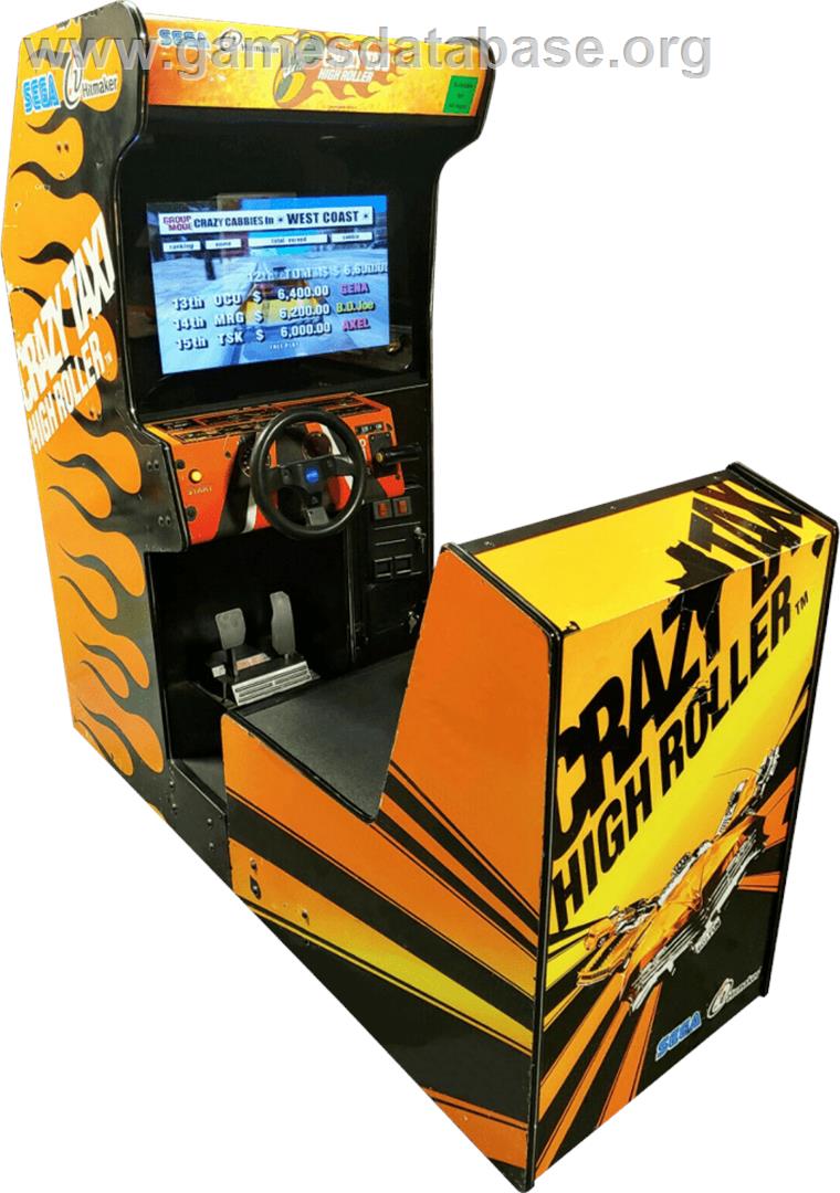 Crazy Taxi High Roller - Arcade - Artwork - Cabinet