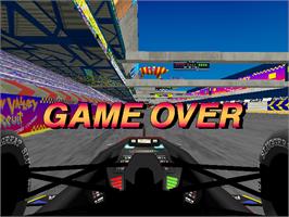 Game Over Screen for Ace Driver: Victory Lap.