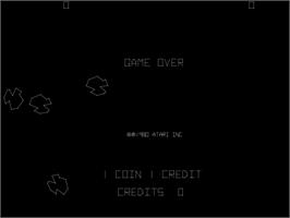 Game Over Screen for Asteroids Deluxe.