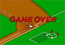 Game Over Screen for Baseball Stars Professional.