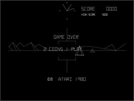 Game Over Screen for Battle Zone.