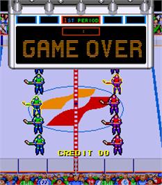 Game Over Screen for Blades of Steel.