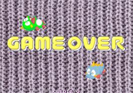 Game Over Screen for Bubble Memories: The Story Of Bubble Bobble III.