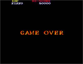 Game Over Screen for Burning Force.