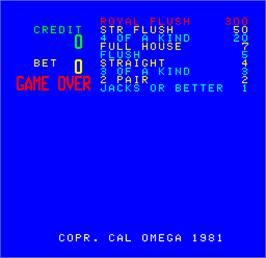 Game Over Screen for Cal Omega - Game 17.51.