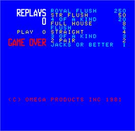 Game Over Screen for Cal Omega - Game 7.6.