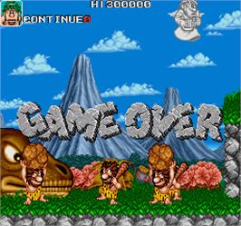 Game Over Screen for Caveman Ninja.