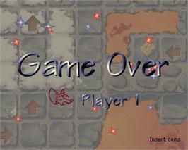 Game Over Screen for Cheese Chase.