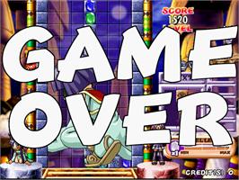 Game Over Screen for Cleopatra Fortune Plus.