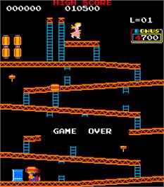 Game Over Screen for Crazy Kong Part II.