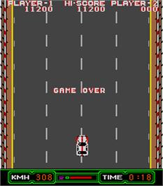 Game Over Screen for Crazy Rally.