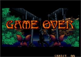 Game Over Screen for Crossed Swords.