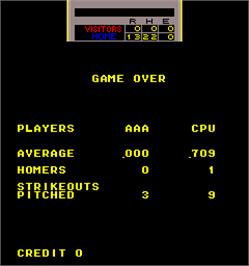 Game Over Screen for Curve Ball.