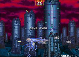 Game Over Screen for Darius Gaiden - Silver Hawk.